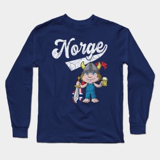 Norge Norwegian Beer Troll Norway Long Sleeve T-Shirt